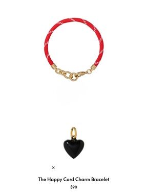 Roxanne Assoulin The Happy Cord Charm Bracelet Red/Black